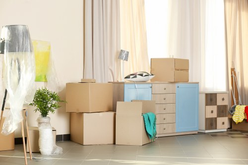 Removal team preparing a house move in Upton Park