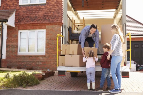 Movers in Upton Park handling a residential move in an East London street