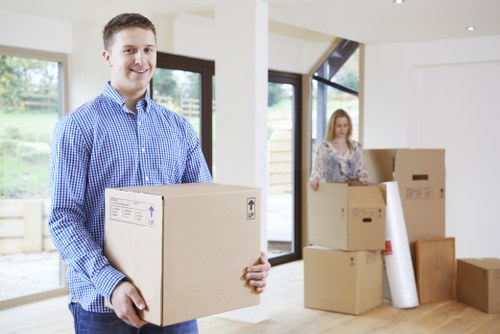 Loading furniture and boxes into a van in East London