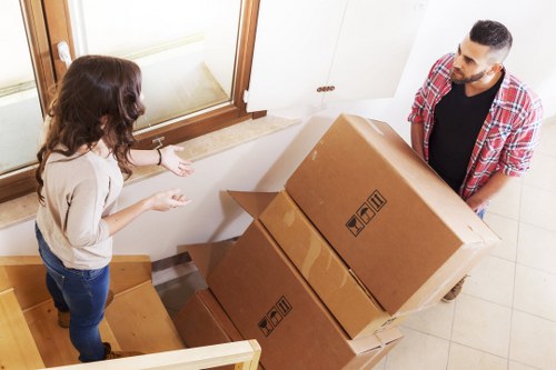 Careful unloading of furniture and belongings at a Upton Park property