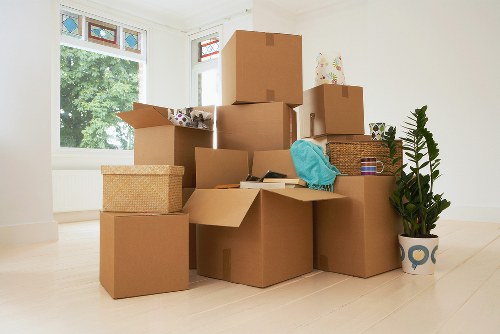 Loading household furniture for a local move in East London