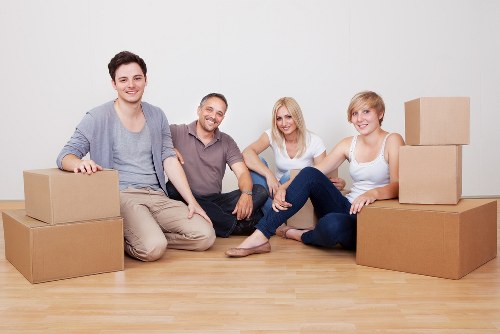 Local removal truck ready for domestic and business transport in East London