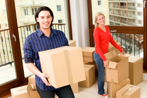 Household items being loaded for removals in East London